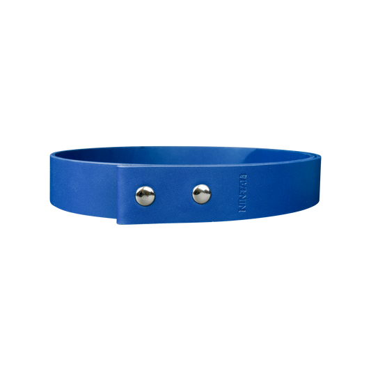 Blue Debossed NT Belt Strap